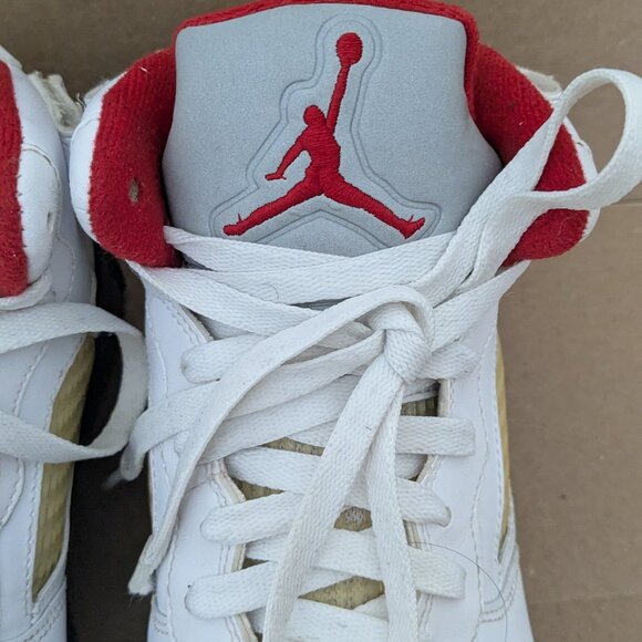 Nike Air Jordan 5 Mens Fusion White Varsity Red Black 318608-161 Air Force1 Sz 8 main image 5
